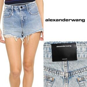 Alexander Wang Bite Denim Cut Off Shorts